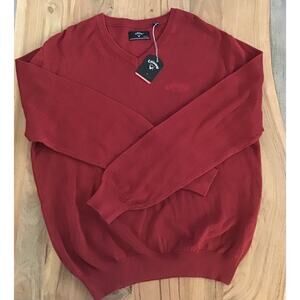 Callaway Golf Sweater Mens Sz XL Red V-Neck Long Sleeve Comfort Performance New